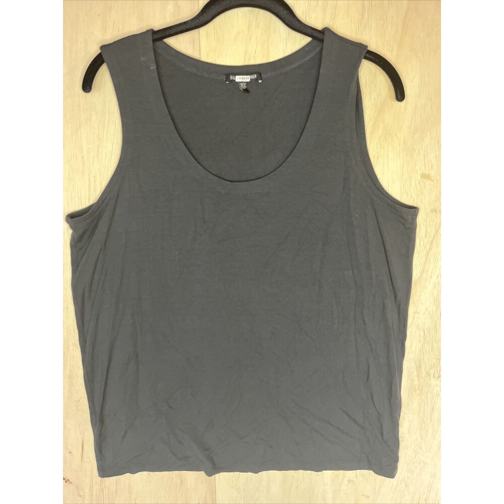 EILEEN FISHER TANK TOP SHIRT SHELL SLEEVELESS JERSEY SIZE LARGE